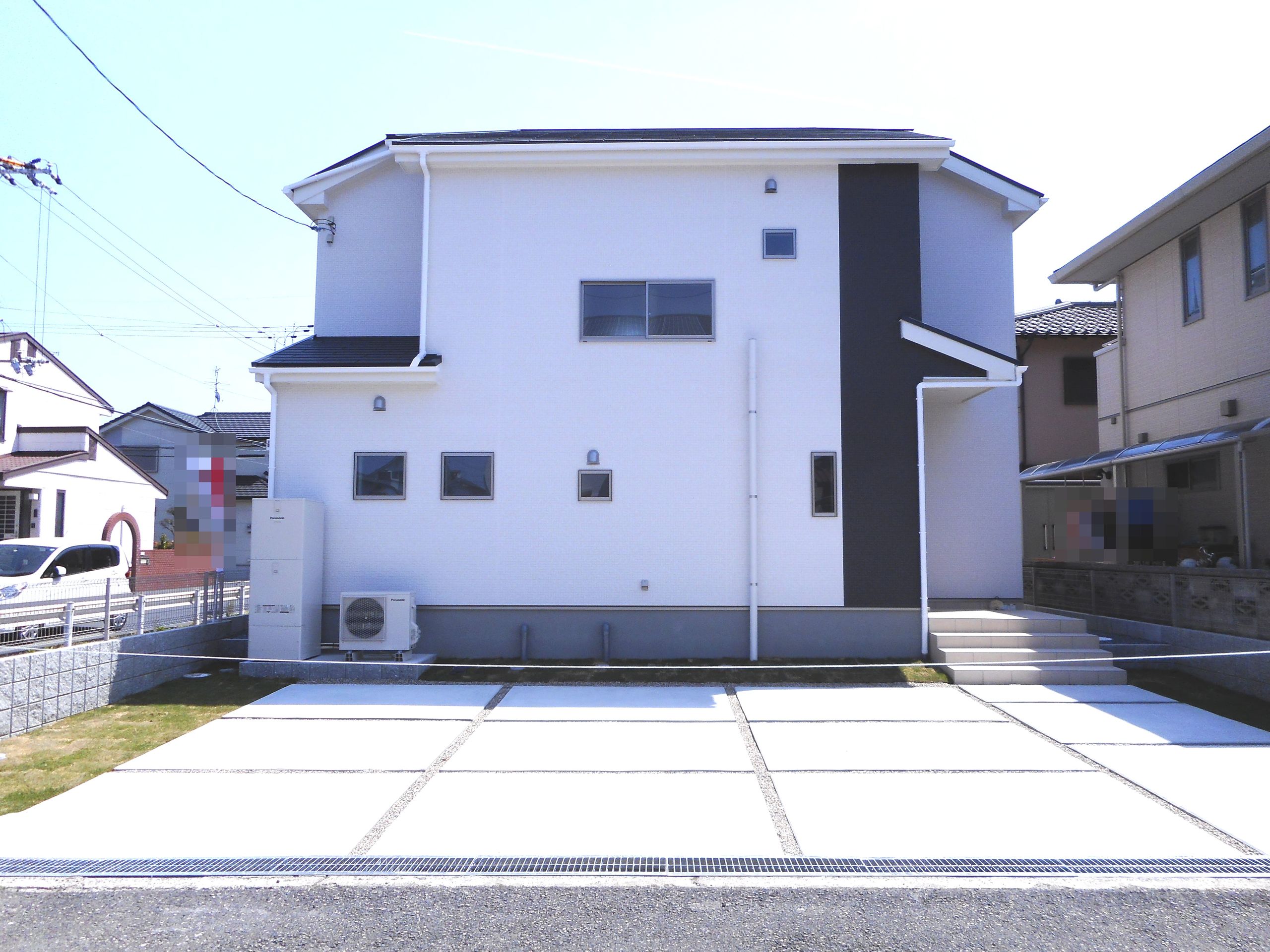 【外観写真】
土地面積55.6坪。角地の物件です
建物が完成しましたので、お好きな日に内覧可能です。