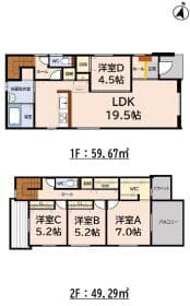 久留米市南4丁目3期 3号棟 YTK