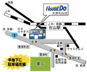 ハウスドゥ  大津石山の地図