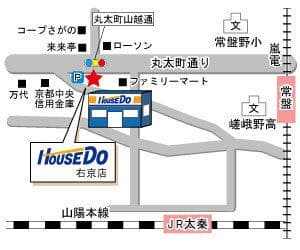 ハウスドゥ  右京の地図