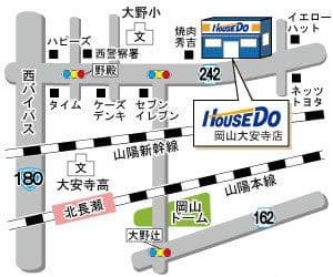 ハウスドゥ  岡山大安寺の地図