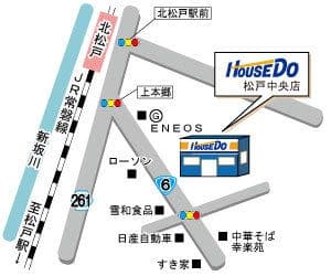 ハウスドゥ  松戸中央の地図