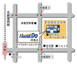 ハウスドゥ  津島の地図