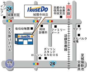 ハウスドゥ  城陽寺田の地図
