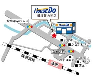 ハウスドゥ  横須賀衣笠の地図
