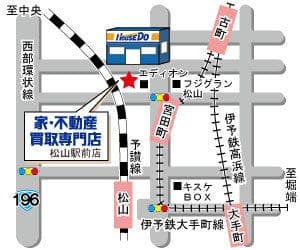 ハウスドゥ  松山駅前の地図