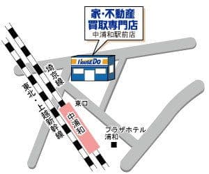 ハウスドゥ  家・不動産買取専門店  中浦和駅前の地図