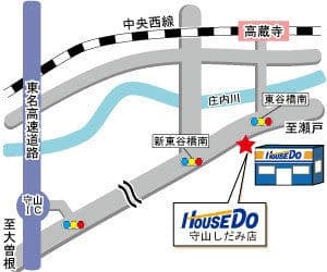 ハウスドゥ  守山しだみの地図