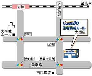 ハウスドゥ  大垣の地図
