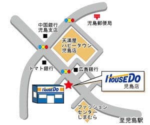ハウスドゥ  児島の地図