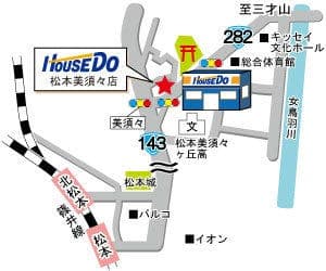 ハウスドゥ  松本美須々の地図