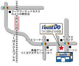 ハウスドゥ  つくばみどりのの地図