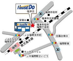 ハウスドゥ  福津の地図