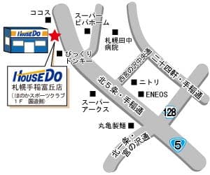 ハウスドゥ  札幌手稲富丘の地図