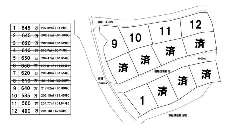 区画割り図