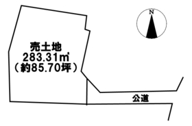 ●津島市越津町字柳之内　建築条件なし土地