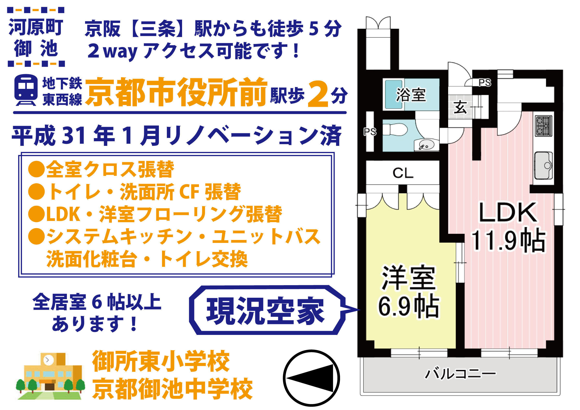 京都府京都 市中京区木屋町通二条下る上樵木町の中古マンション 2150万円 の不動産 住宅の物件詳細 ハウスドゥ Com Sp スマートフォンサイト