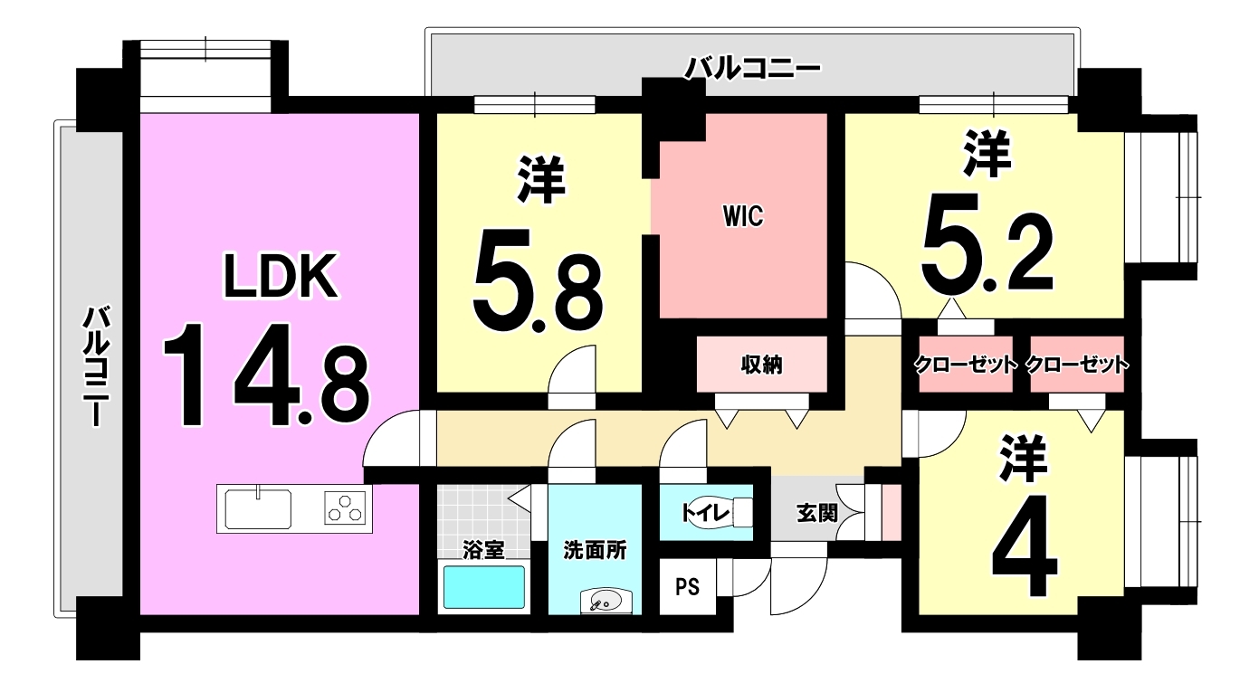 リフォーム 中古マンション サンライフ霧ヶ丘 小倉北区黒原 の不動産 住宅の物件詳細 ハウスドゥ Com スマートフォンサイト