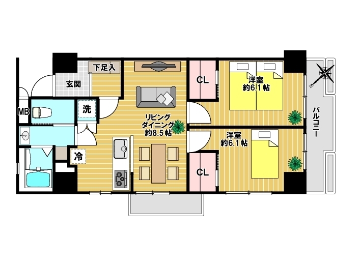 東京都大田区南蒲田１丁目の中古マンション 3790万円 2777189 の不動産 住宅の物件詳細 ハウスドゥ Com スマートフォンサイト