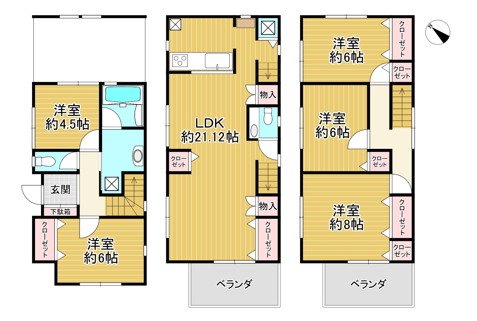 江戸川区北小岩2丁目 新築戸建 3号棟 の不動産 住宅の物件詳細 ハウスドゥ Com スマートフォンサイト