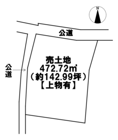 ●愛西市早尾町北河原　建築条件なし土地