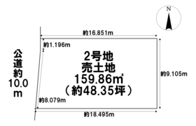 ＊一宮市小信中島西山　全4区画　2号地　建築条件なし土地