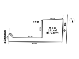 あま市七宝町川部屋敷代　全4区画　4号地　建築条件なし土地