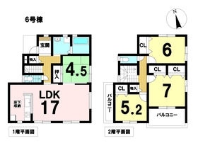 ファーストタウン愛西市渕高町上八反　全6棟　6号棟　新築一戸建て