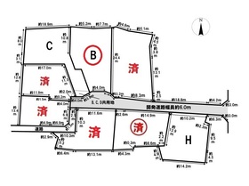 あま市石作北浦　全8区画　B区画　建築条件なし土地