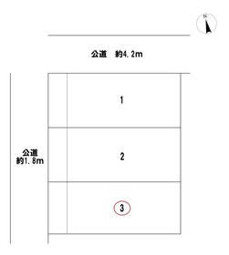 ＊ 一宮市西五城字須賀前　全3区画　3号地　建築条件なし土地