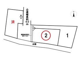 あま市坂牧向江　全3区画　2号地　建築条件なし土地
