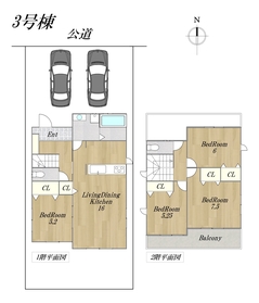 グラファーレ名古屋市港区宝神15期　全3棟　新築一戸建て　3号棟