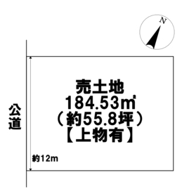 愛西市大井町宮新田　建築条件なし土地