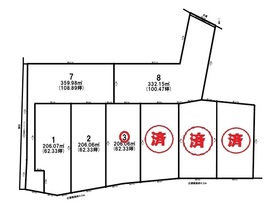 ◇＊一宮市笹野字宮北田　全8区画　3号地　建築条件なし土地