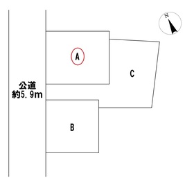起字河田揚　全3区画　A区画　建築条件なし土地