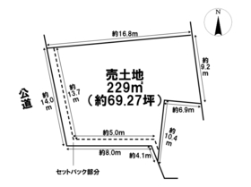 大治町長牧前田　建築条件なし土地