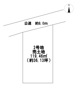 一宮市昭和3丁目　全6区画　2号地　建築条件なし土地