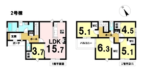 LiveleGarden.S津島市喜楽町　全3棟　2号棟　新築一戸建て　