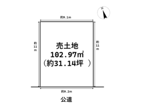 ◎名古屋市南区天白町２丁目　建築条件なし売土地