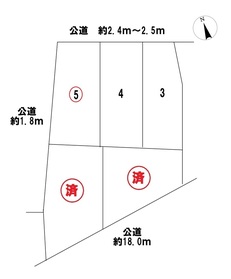 一宮市大和町馬引字郷未申　全5区画　5号地　建築条件なし土地