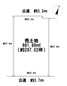 一宮市大和町妙興寺字八町　建築条件なし土地
