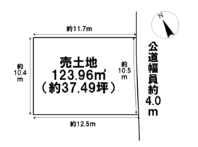 ●四日市市東富田町　建築条件なし土地