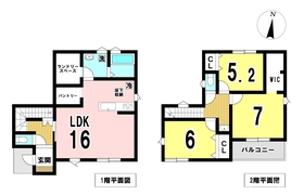一宮市浅井町24-1期　全2棟　2号棟　新築一戸建て