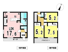 一宮市末広1丁目　全2棟　1号棟　新築一戸建て