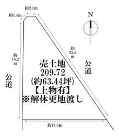 ●名古屋市港区船頭場2丁目　建築条件なし土地