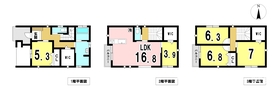 一宮市木曽川町黒田III　全2棟　A号棟　新築一戸建て