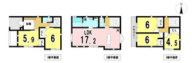 一宮市木曽川町黒田III　全2棟　B号棟　新築一戸建て