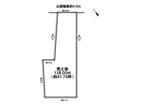 四日市市東坂部町　建築条件なし土地