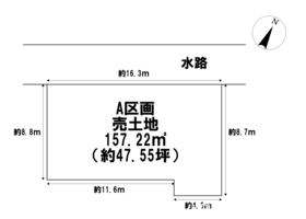 一宮市大和町妙興寺字八町　全5区画　A区画　建築条件なし土地