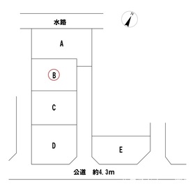 一宮市大和町妙興寺字八町　全5区画　B区画　建築条件なし土地